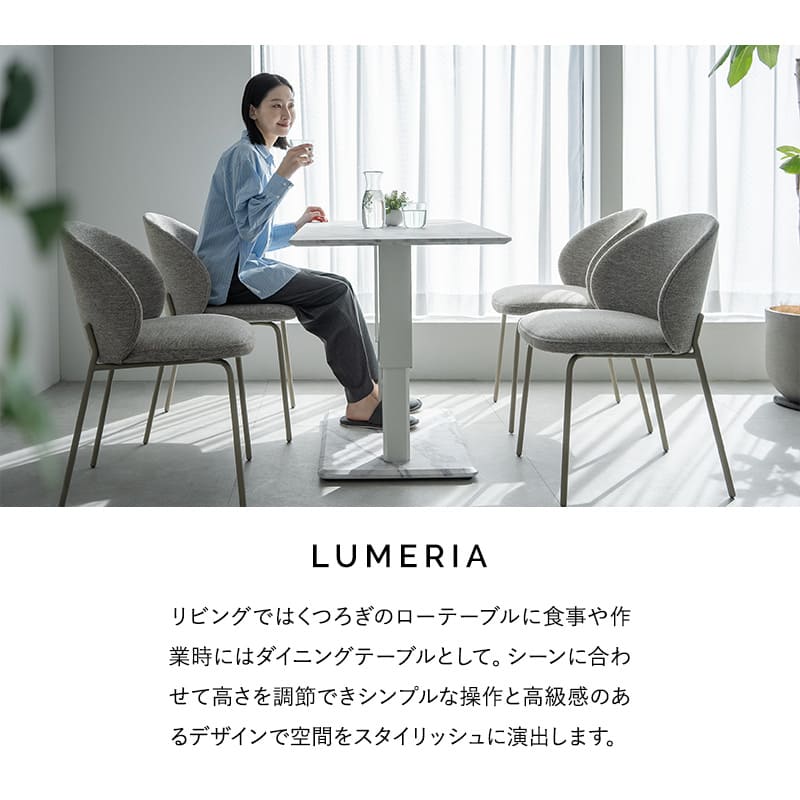 リフティングテーブル センターテーブル 幅120cm ガス圧昇降式 高さ調節可能 昇降式テーブル ダイニングテーブル 昇降式デスク 大理石調 木目調 二本脚 テーブル デスク 食事 仕事 リビング ダイニング