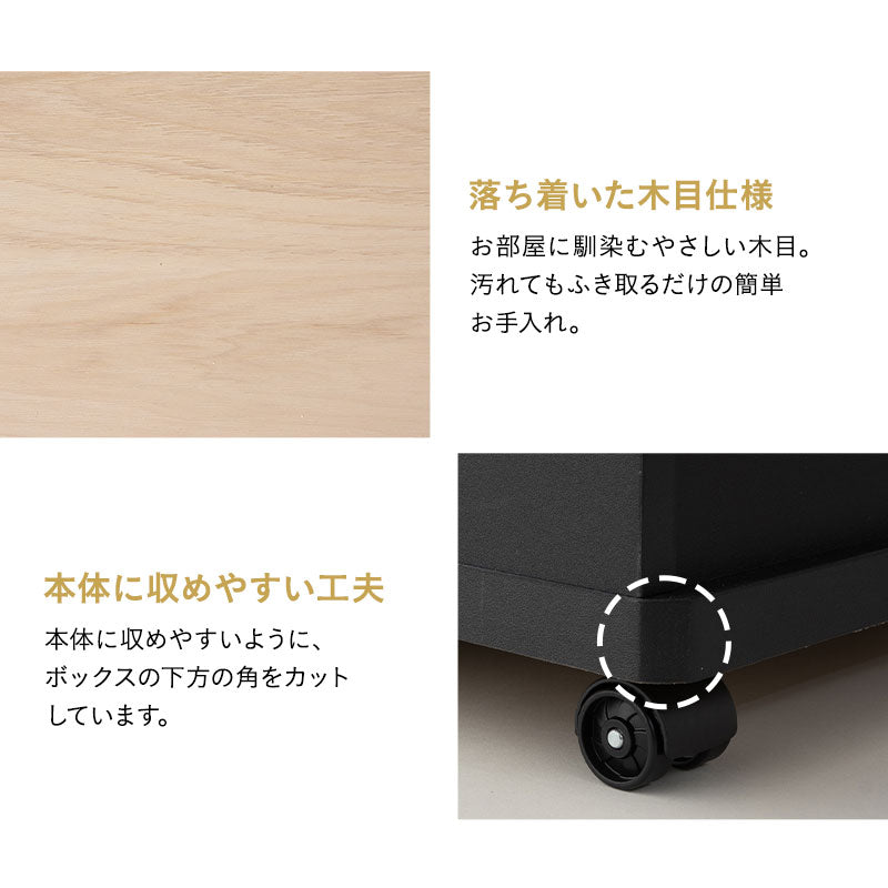 ベンチボックス 幅59cm ロータイプ キャスター付き ベンチになる 収納ボックス 収納ベンチ ストック棚フロアデスク おもちゃ箱 ストッカー 腰掛け スツール 椅子 玄関収納 リビング収納 収納家具 備蓄収納 防災