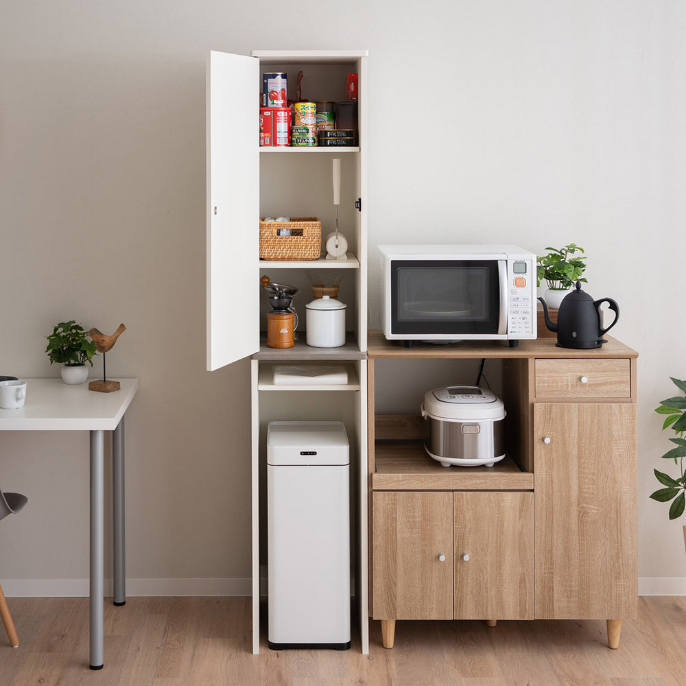 キッチンキャビネット 幅35cm スリム 扉付き 食器棚 収納棚 収納ラック ゴミ箱上ラック キッチンラック キャビネット ラック ゴミ箱上収納 キッチン収納 隙間収納 ランドリー収納 収納家具