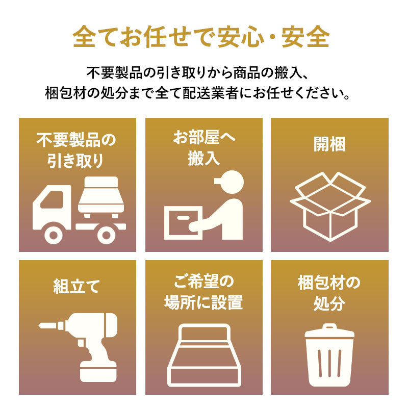 【引き取り&組立設置サービスS】