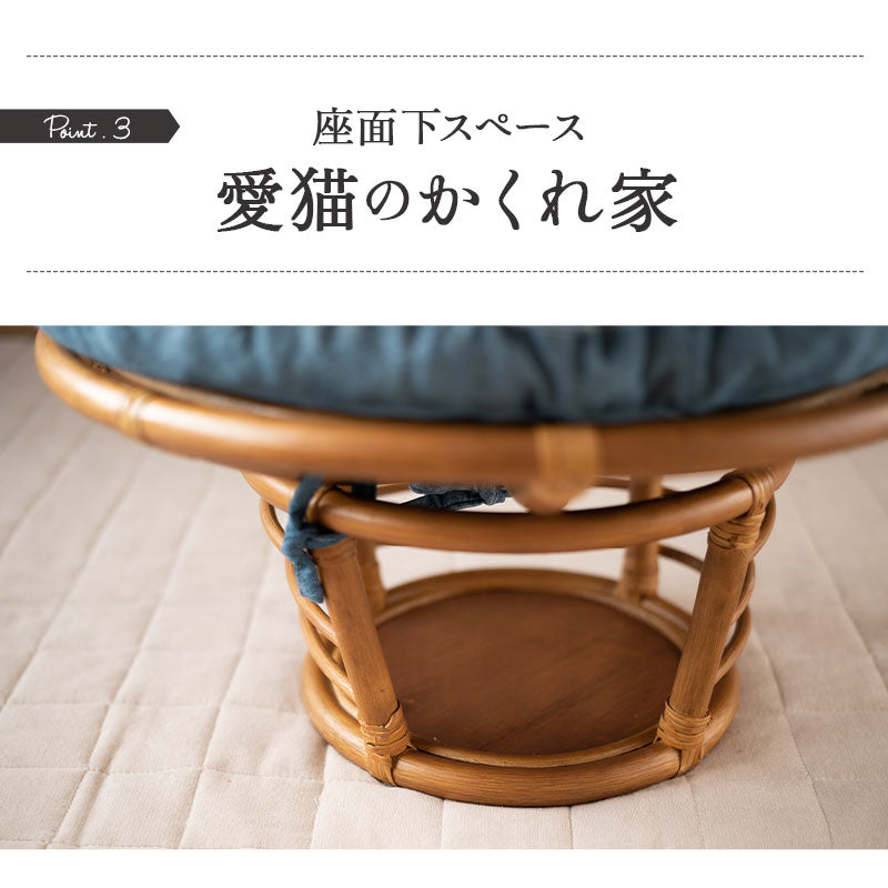 キャットベッド 猫 デニム風 クッション付き 空洞スペース付き ラタン 籐 天然素材 軽量 猫用ベッド ペットベッド 猫用 ペット用 隠れ家 寝床 あごのせ お昼寝 ペット用品