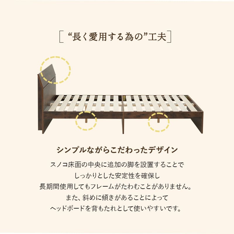 スタート すのこベッド フットベンチ 2点セットロータイプ ヘッドボード付き ベッドフレーム すのこ スノコ ベッド スツール 腰掛け 高通気 湿気対策 カビ対策