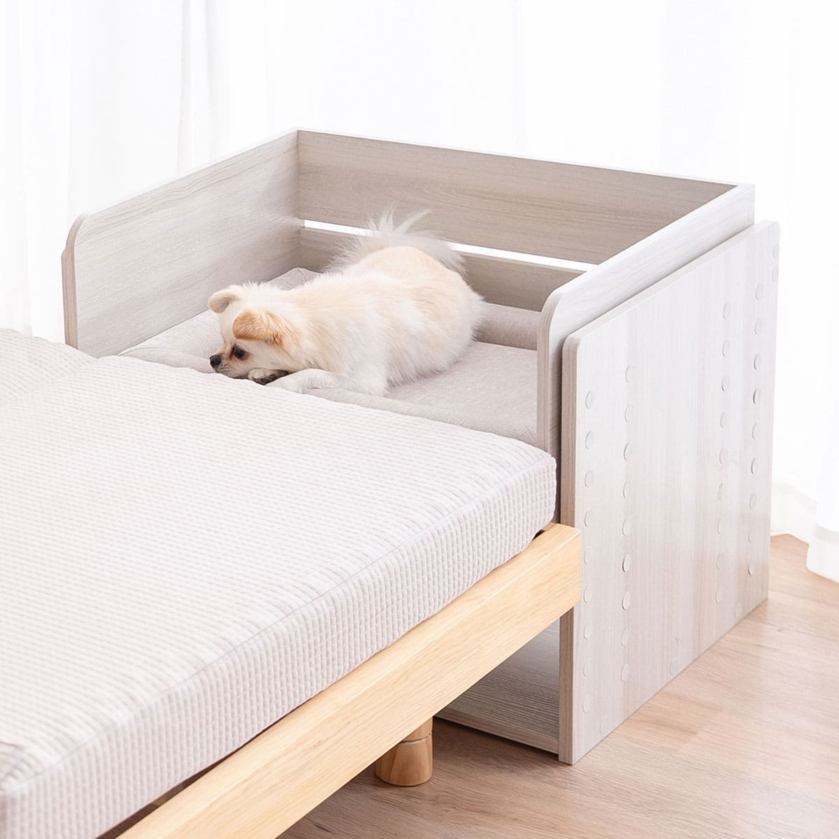 【ワンコnowaで大好評】 添い寝ベッド ベッドフレーム 小型犬 パピー 成犬 シニア 高さ調節可能 ペットベッド ドッグベッド 洞穴ベッド 老犬 高齢犬 犬用 猫用 ペット用 ベッド 見守り 介護用品 ペット用品