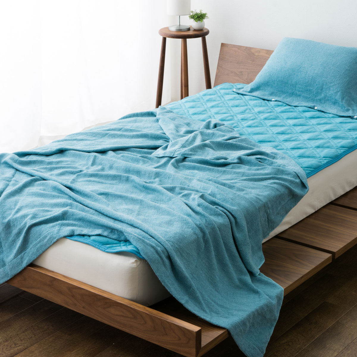 タオルケット ナチュふわタオル寝具 接触冷感・吸湿放熱