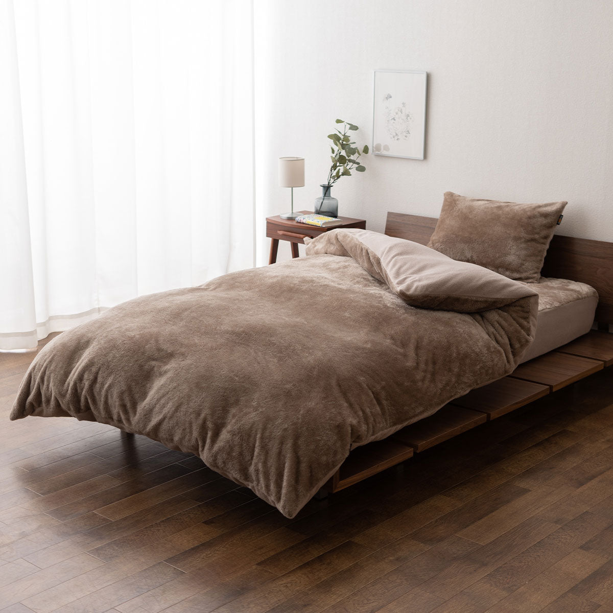 ベッド用カバーセット 3点セット 4点セット 極暖 +2℃ 吸湿発熱 あったか 秋 冬 防寒対策 寒さ対策 冷え対策 キング (掛け布団カバー/ボックスシーツ/枕カバー)