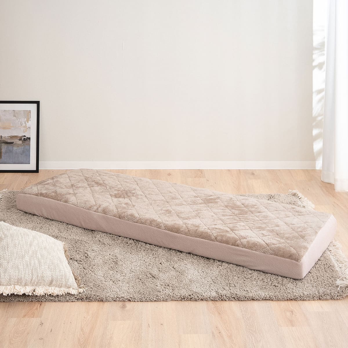 ごろ寝マットレス専用 ワンタッチシーツ マットレスカバー 極暖 +2℃ 吸湿発熱 あったか