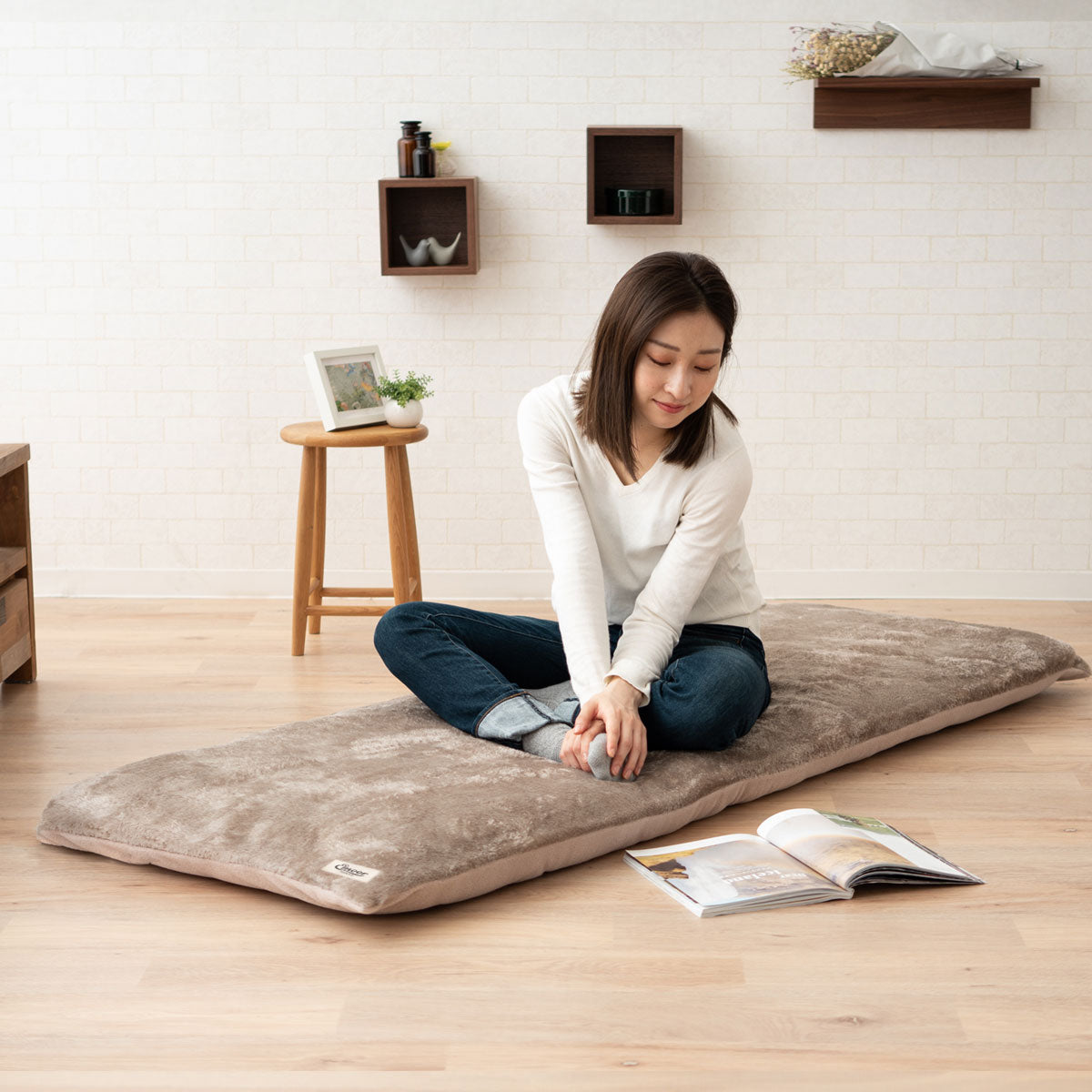 長座布団カバー 座布団カバー 敷きカバー 極暖 +2℃ 吸湿発熱 あったか 秋 冬 防寒対策 寒さ対策 冷え対策