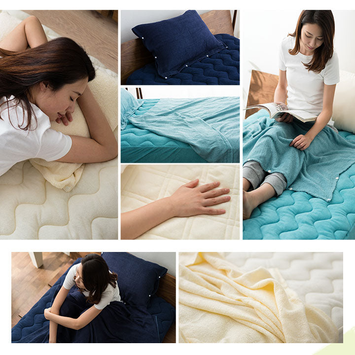 ボックスシーツ ナチュふわタオル寝具 接触冷感・吸湿放熱