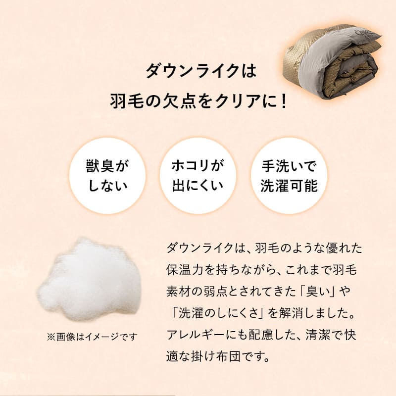 ダウンライク掛け布団 高機能掛け布団 グラフェン・エアロゲル・ダウンライクわた使用 速暖 保温 蓄熱 抗菌防臭 遠赤外線効果 体温で発熱 高断熱 あたたかい 洗える あったか寝具 秋冬 防寒対策 寒さ対策