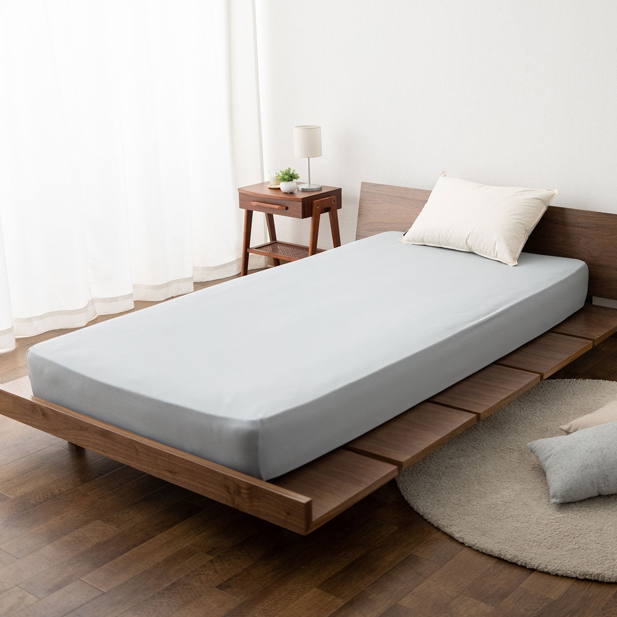 ウルトラストレッチ フィットシーツ ワイドダブルサイズ/クイーンサイズ兼用 抗菌 防臭 冷感 ひんやり クール 伸びる ズレにくい