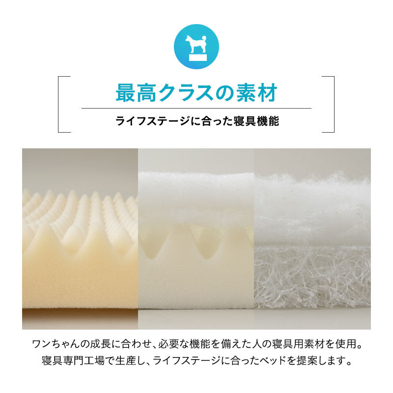 【ワンコnowa掲載】 年代に合わせて選ぶ 3Dベッド パピー&ハイシニアタイプ Lサイズ 小型犬 中型犬 洗えるカバー付き