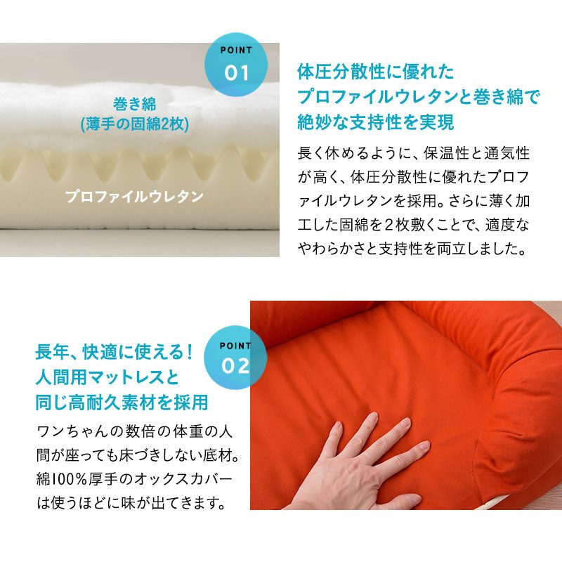 【ワンコnowa掲載】 年代に合わせて選ぶ 3Dベッド 本体+洗い替え用カバーセット 成犬タイプ Lサイズ 小型犬 中型犬 洗い替え付き