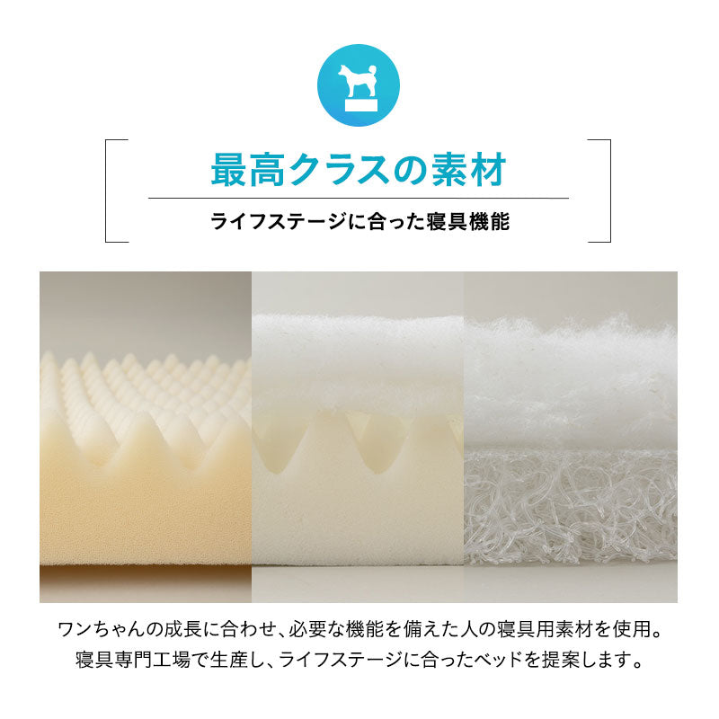 【ワンコnowa掲載】 年代に合わせて選ぶ 3Dベッド 本体+洗い替え用カバーセット 成犬タイプ Lサイズ 小型犬 中型犬 洗い替え付き