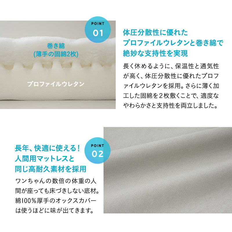 【ワンコnowa掲載】 年代に合わせて選ぶ 3Dベッド 本体+洗い替え用カバーセット 成犬タイプ XLサイズ 中型犬 大型犬 洗い替え付き