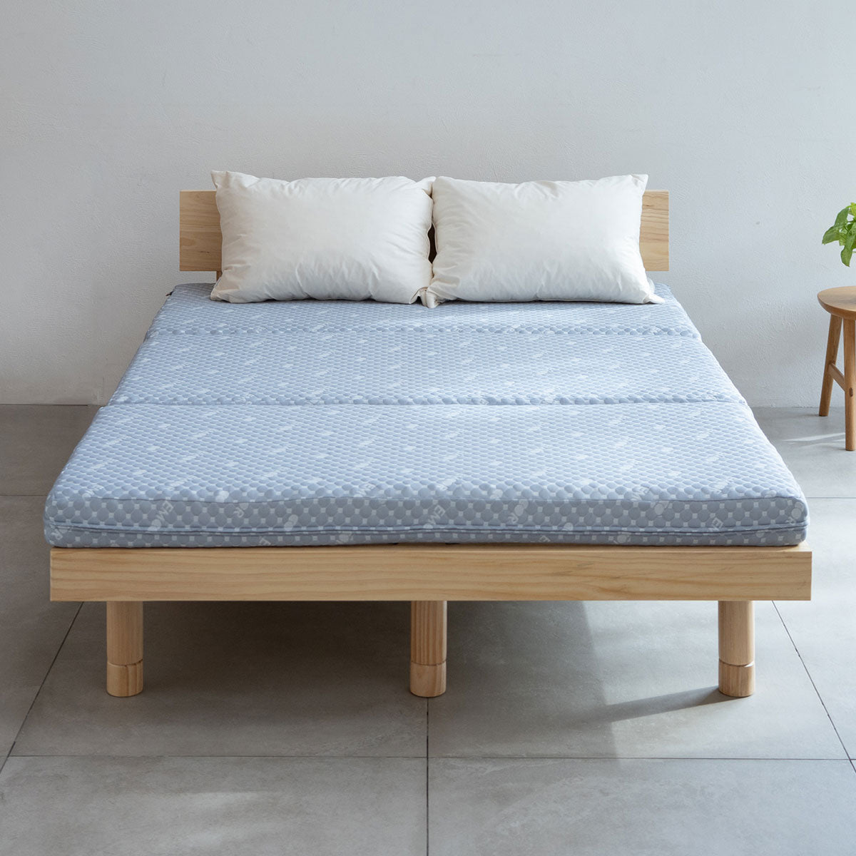 高反発 三つ折りマットレス ダブルサイズ プロファイル加工 豊富なサイズ展開 LUXE リュクス