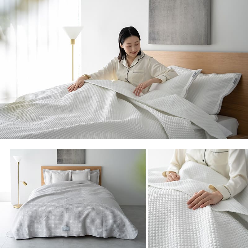 ベッドスプレッド ベッドカバー マルチカバー ソファカバー ケット ポリエステルサテン生地 つなぎ目なし ホテルスタイル ホテルライク 汚れ防止