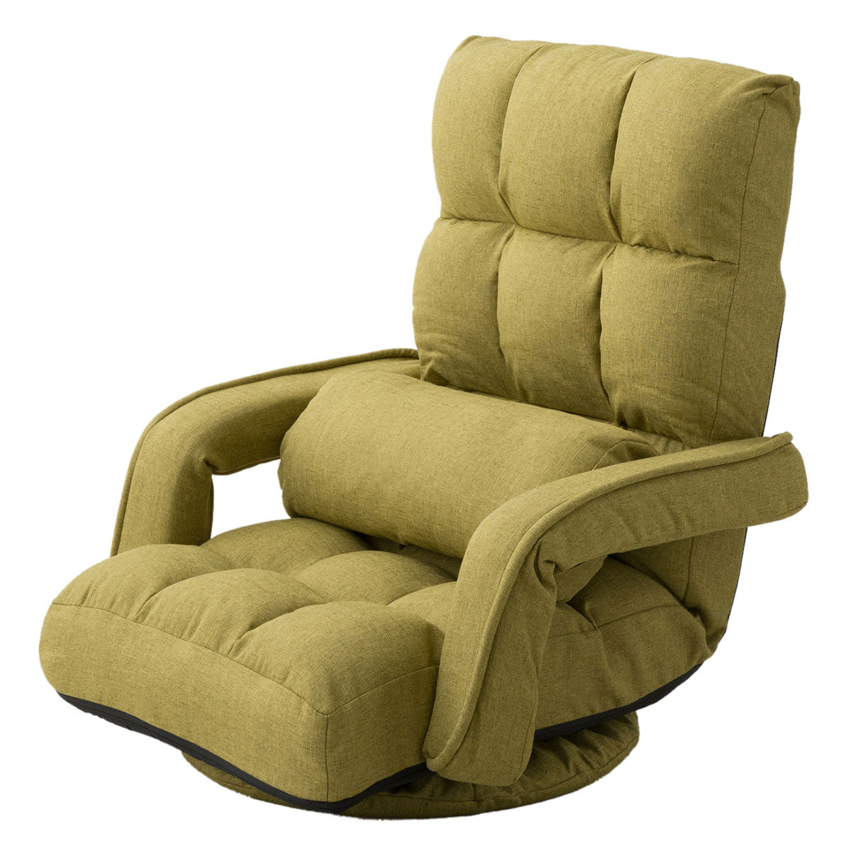 肘付き 回転座椅子 座椅子 レバー式 リクライニング 回転式 肘掛け ハイバック 一人用 一人掛け リクライニングチェア パーソナルチェア フロアチェア