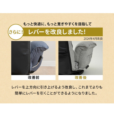 ポケットコイル 回転座椅子 座椅子 レバー式 リクライニング へたりにくい 回転式 肘付き ハイバック 一人用 一人掛け リクライニングチェア 回転チェア