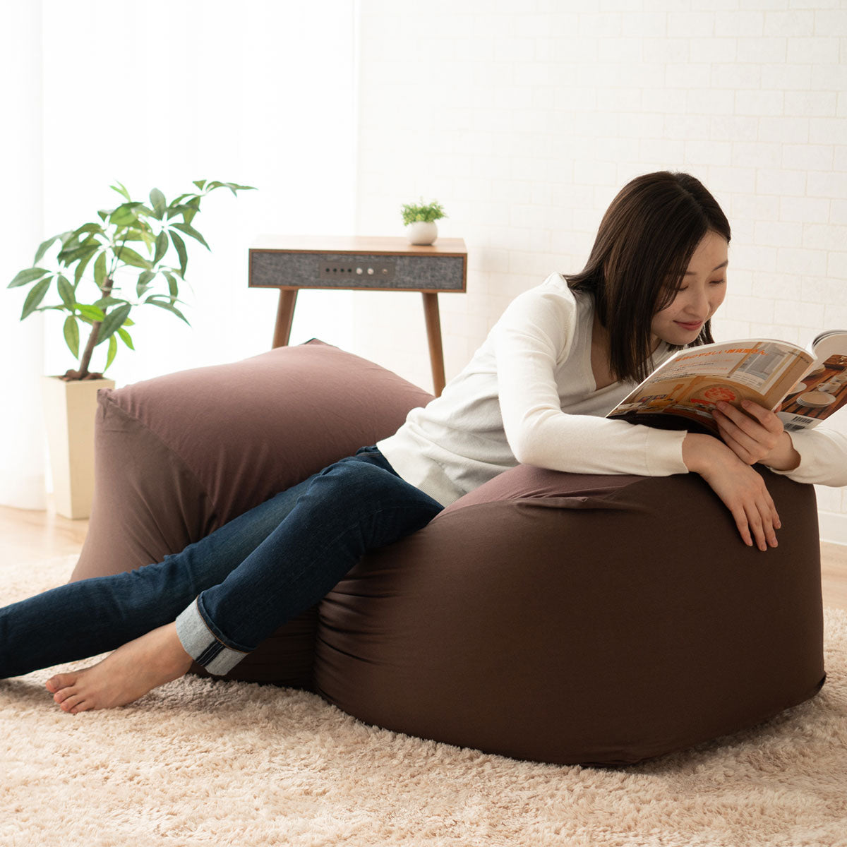 マイクロビーズクッション もちもちキューブ WLサイズ