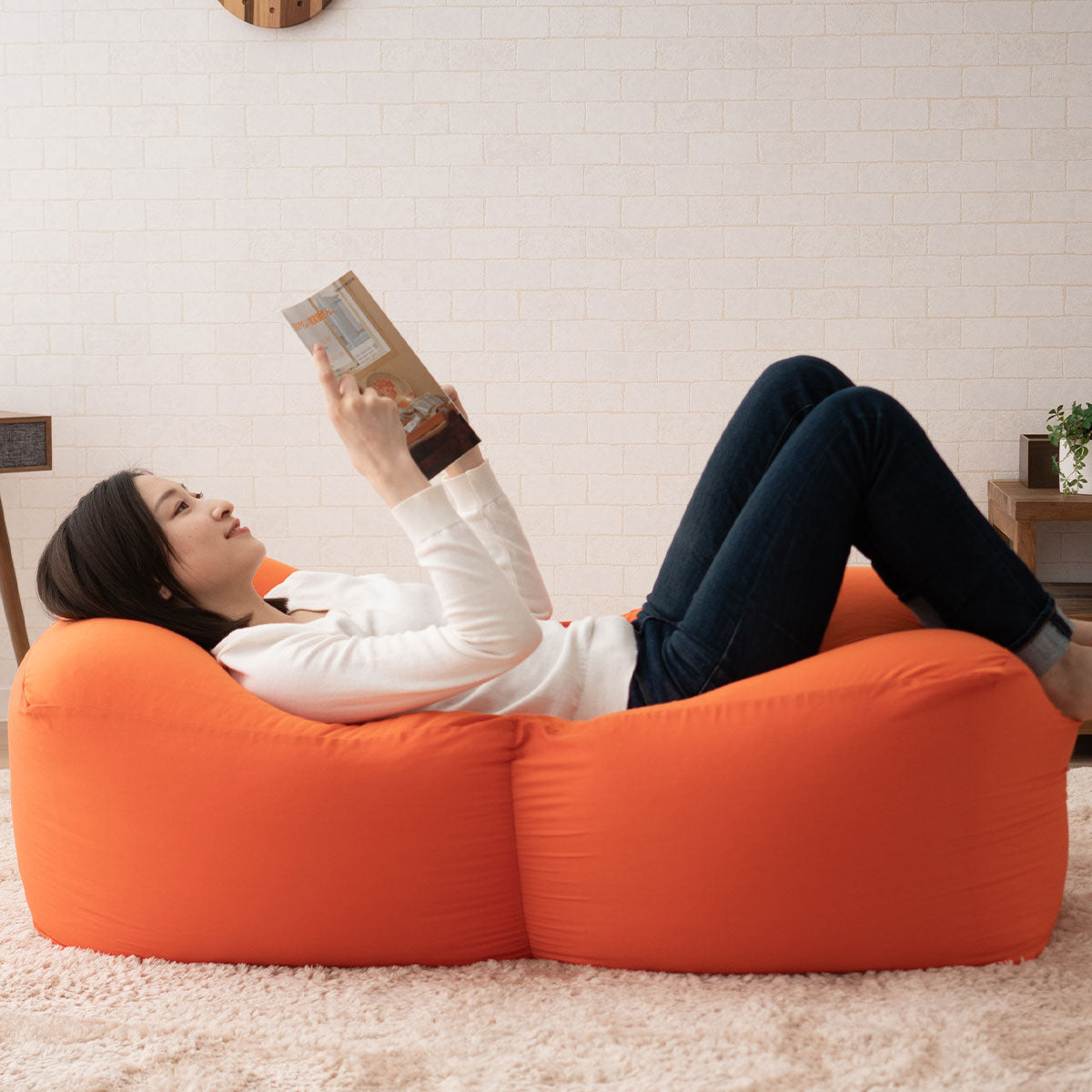 マイクロビーズクッション もちもちキューブ WLサイズ