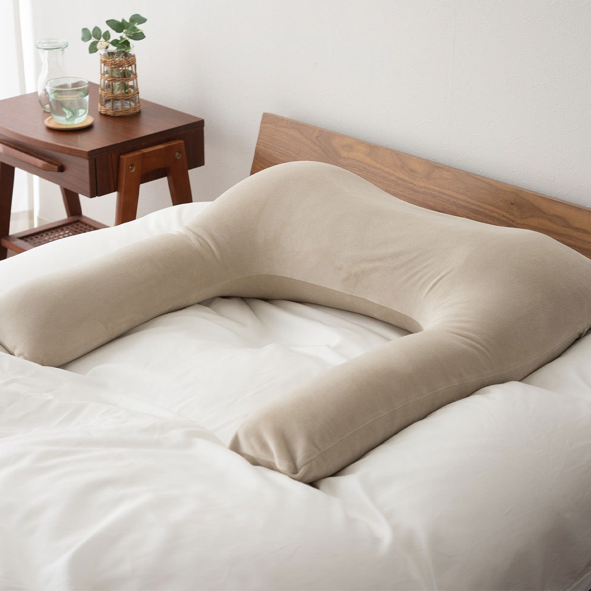 マシュマロ横寝ピロー 枕カバー付き 横向き寝 抱きまくらにもなる 人気ギフト