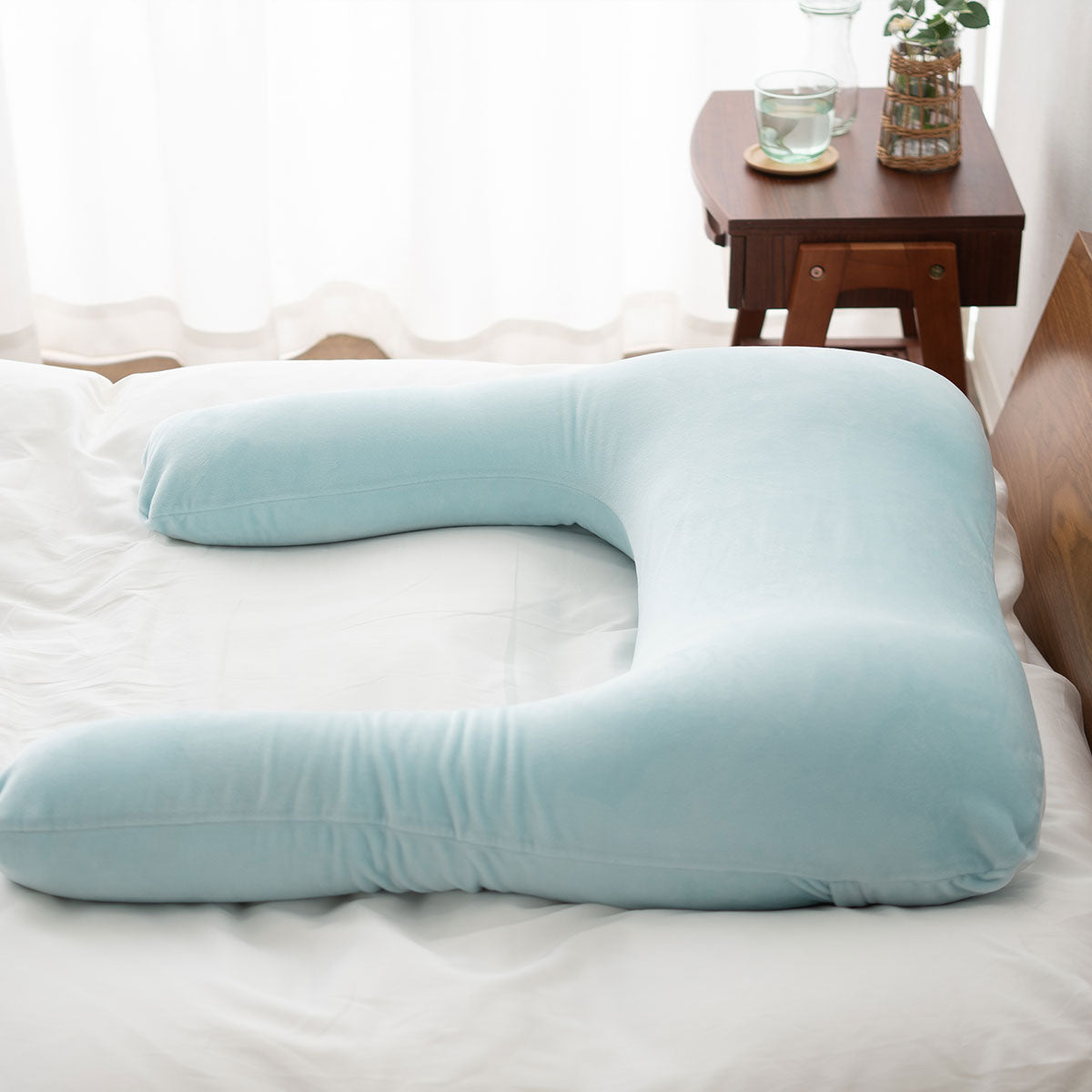 マシュマロ横寝ピロー 枕カバー付き 横向き寝 抱きまくらにもなる 人気ギフト