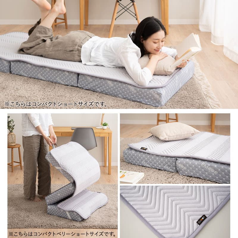 ベッドパッド コンパクトマットレス専用 幅65cm 敷きパッド マットレスカバー 日本製 抗菌 防臭 防ダニ 寝心地改善 洗い替え ズレにくい ごろ寝 コンパクト布団専用