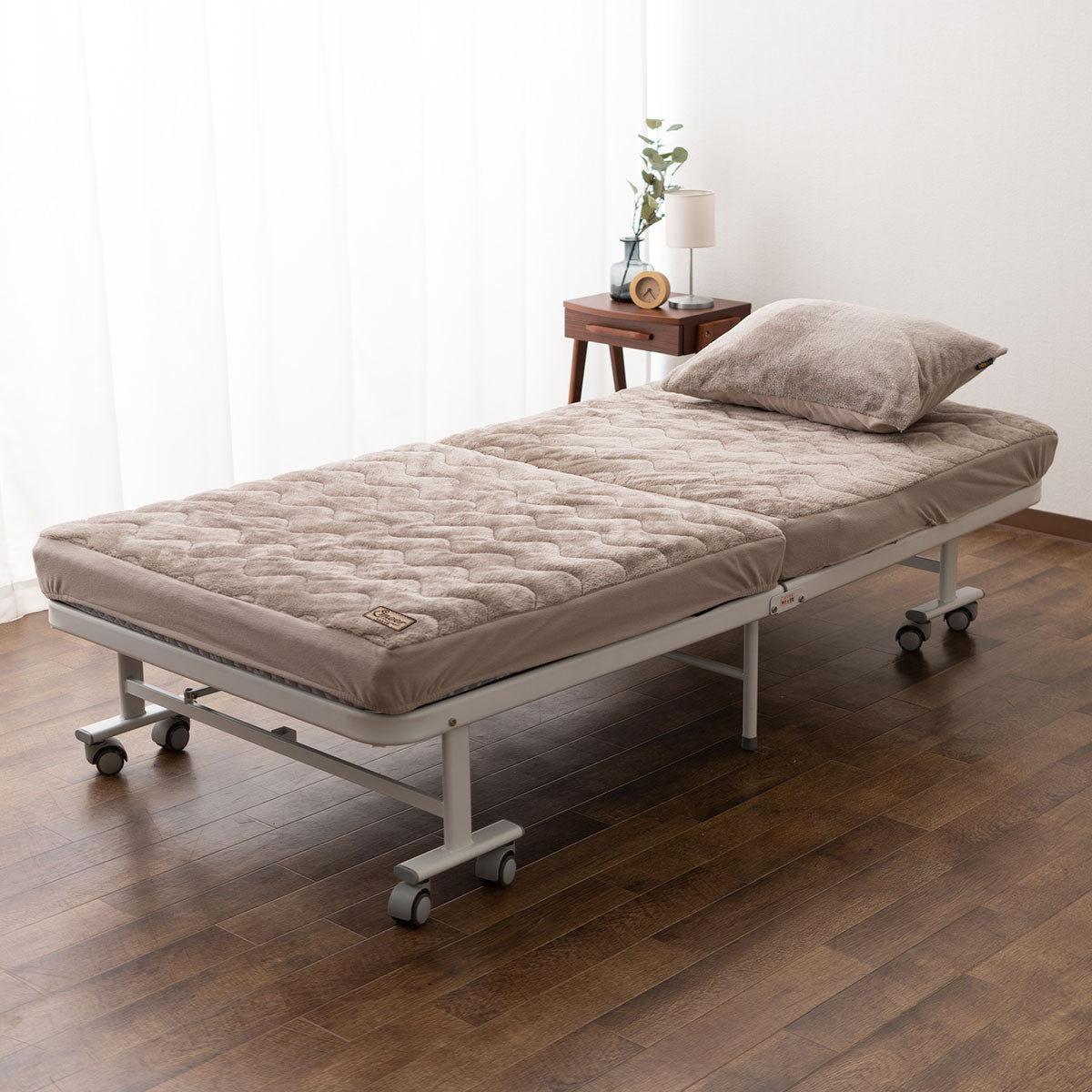 折りたたみベッド 「メホール」専用 ボックスシーツ シングルサイズ 極暖 +4℃ 吸湿発熱