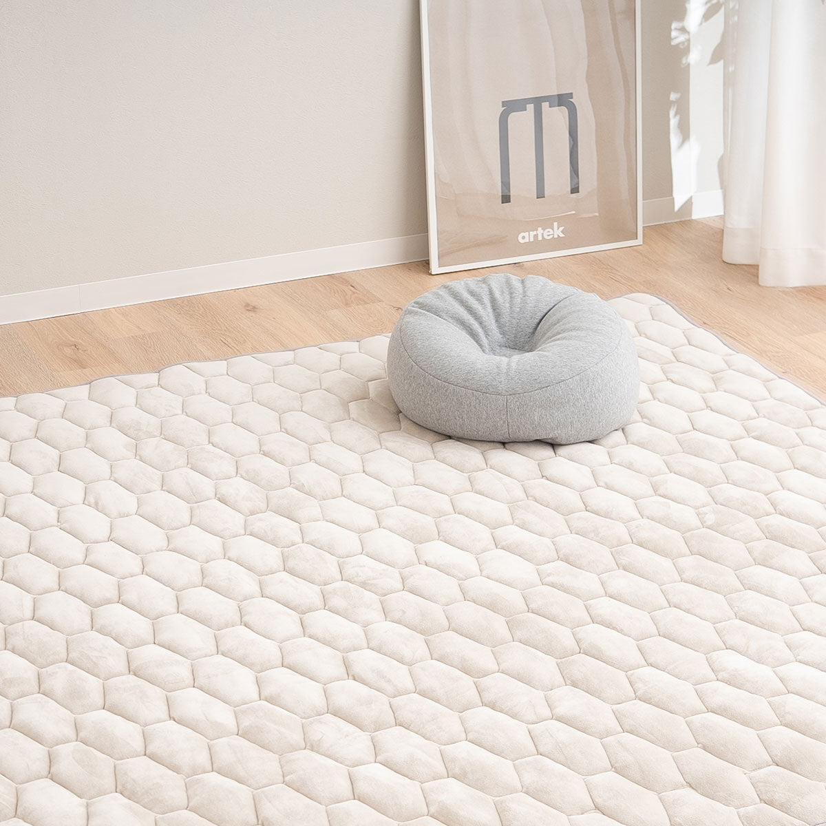 リビングで寝るパッド ラグ ラグマット カーペット 絨毯 敷きパッド マシュマロ しっとり