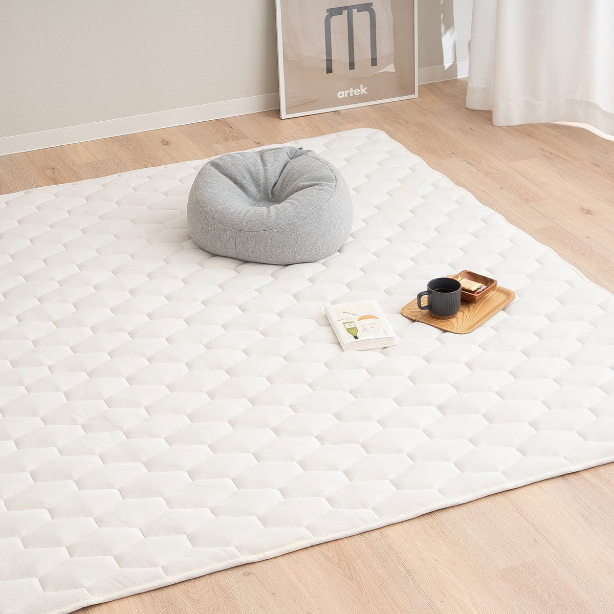 リビングで寝るパッド ラグ ラグマット カーペット 絨毯 敷きパッド マシュマロ しっとり