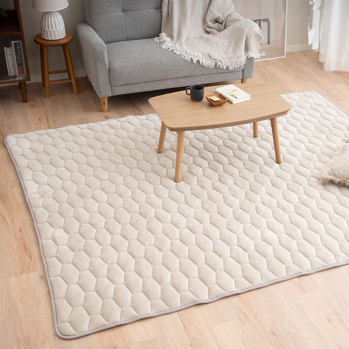リビングで寝るパッド ラグ ラグマット カーペット 絨毯 敷きパッド マシュマロ しっとり