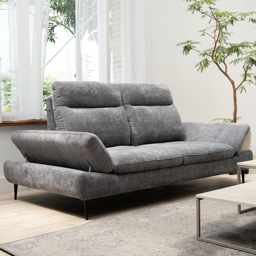 寝るソファ ローソファ フロアソファ リビングソファ ダイニングソファ ソファ ベッド ゆったりサイズ 奥行き調節可能 肘掛け角度調節可能 2人掛け 二人掛け