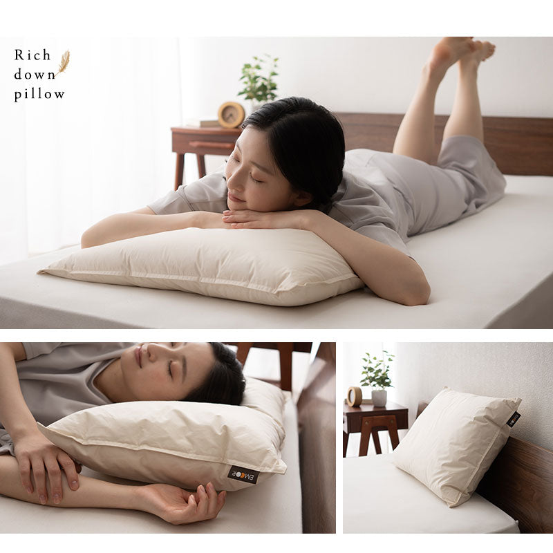 ダウンピロー 羽毛枕 日本製 ホテル仕様 ダッグ あひる ダウン 羽毛 グース がちょう フェザー 羽根