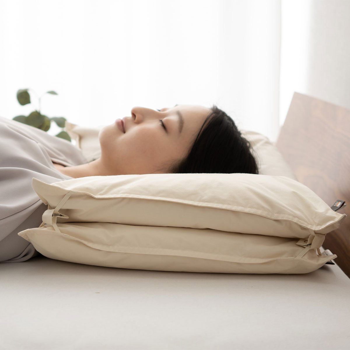 ダウンピロー 羽毛枕 2枚重ね 日本製 ホテル仕様 ダッグ あひる ダウン 羽毛 グース がちょう フェザー 羽根