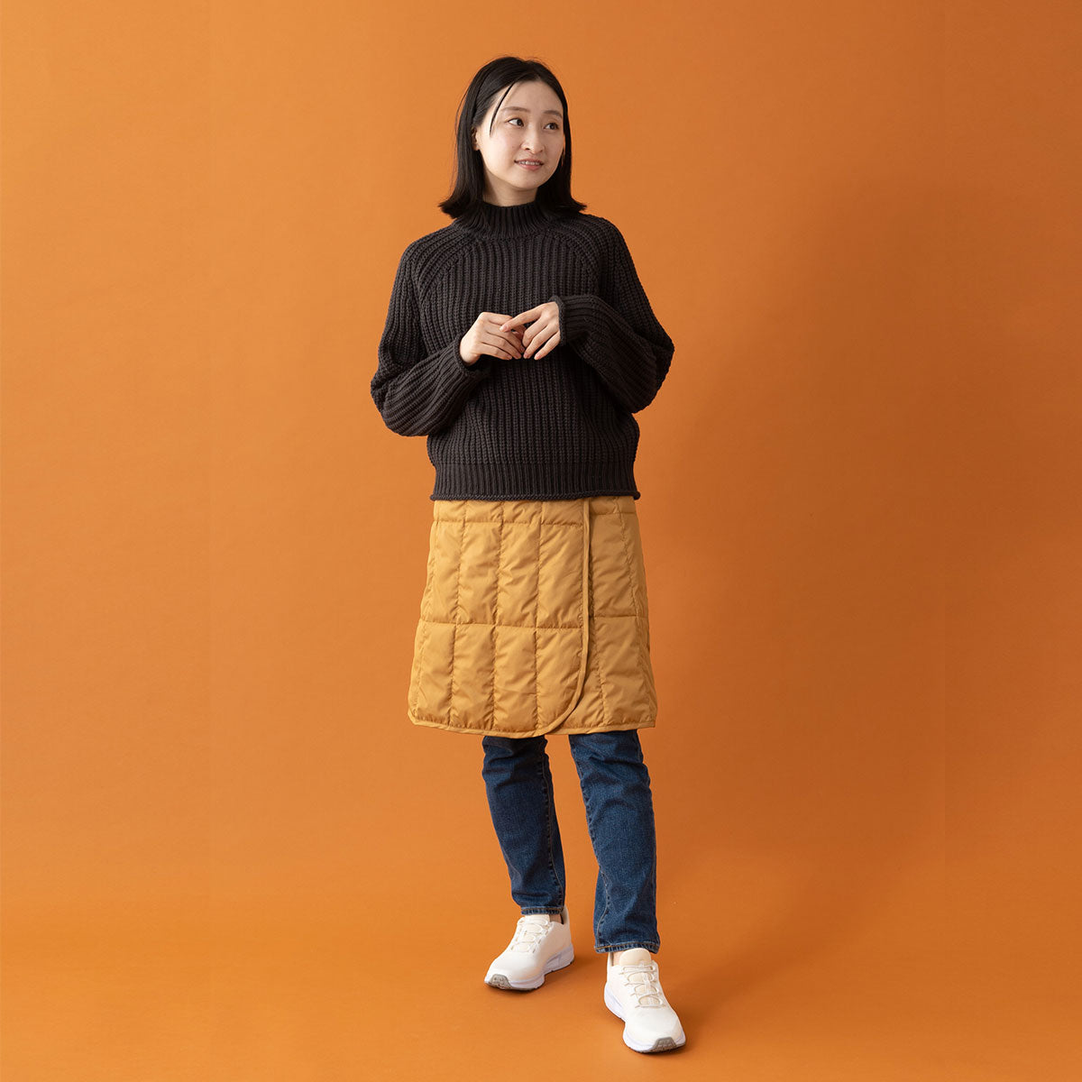 巻きスカート ラップスカート ひざ掛け 洗濯機丸洗いOK 軽量 発熱 あったか 羽毛 ダウン ギフト プレゼント