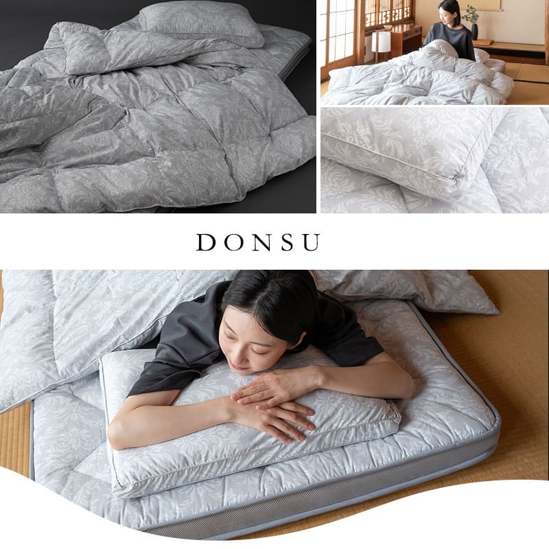 抗菌 布団3点セット シングル (羽毛入りハイブリット掛け布団・マチ付き敷き布団・高さも硬さも変えられる枕) 日本製 洗える 掛け敷き枕 組布団 高品質