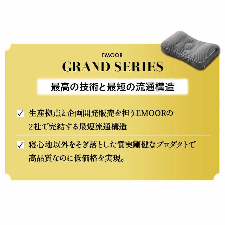 グランドマックスピロー 極厚 高め まくら 高さ調節可 枕 洗える ショールーム体験可