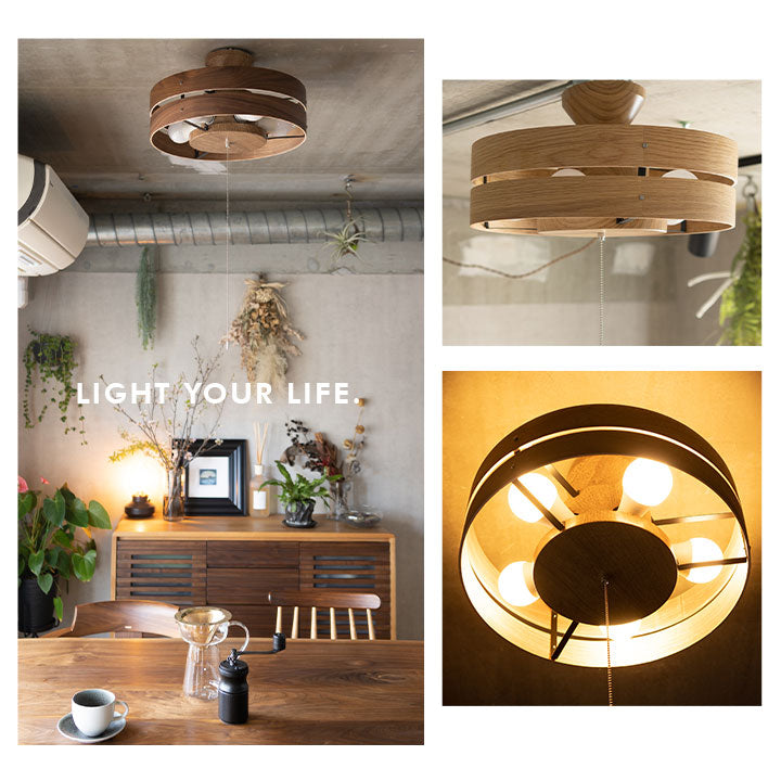 ウッドシーリングライト 14畳 スポットライト LED電球付き 1年保証付き