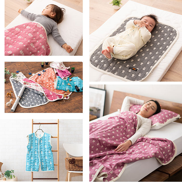 ガーゼケット ミニ サイズ 45×65cm ベビーケット 日本製 綿100% 6重織 ガーゼ 洗濯可