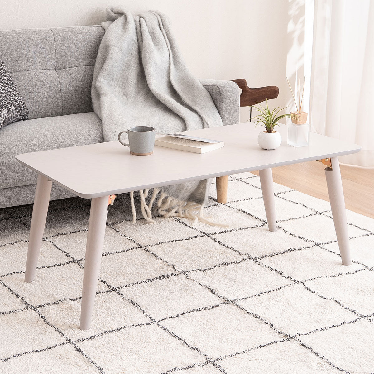 折りたたみテーブル 長方形 幅105cm 長方形 天然木突板 完成品 折り畳みテーブル ローテーブル センターテーブル キッズテーブル パソコンデスク ワークデスク キッズデスク 机 作業台 木製 天然木 木製家具