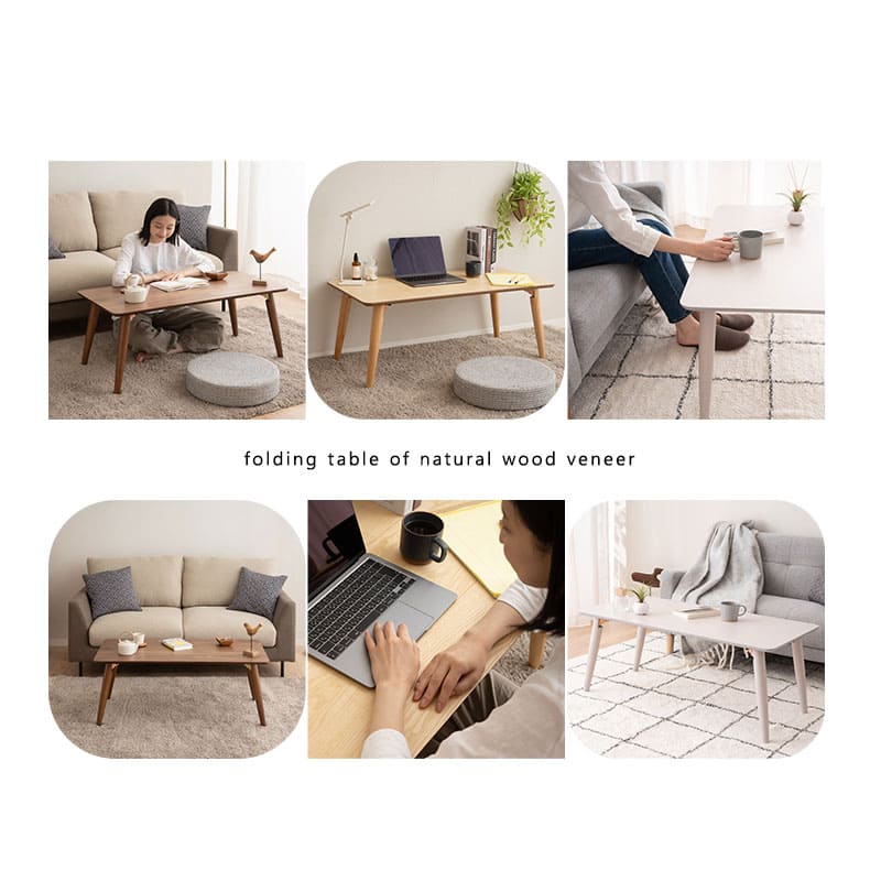 折りたたみテーブル 長方形 幅105cm 長方形 天然木突板 完成品 折り畳みテーブル ローテーブル センターテーブル キッズテーブル パソコンデスク ワークデスク キッズデスク 机 作業台 木製 天然木 木製家具