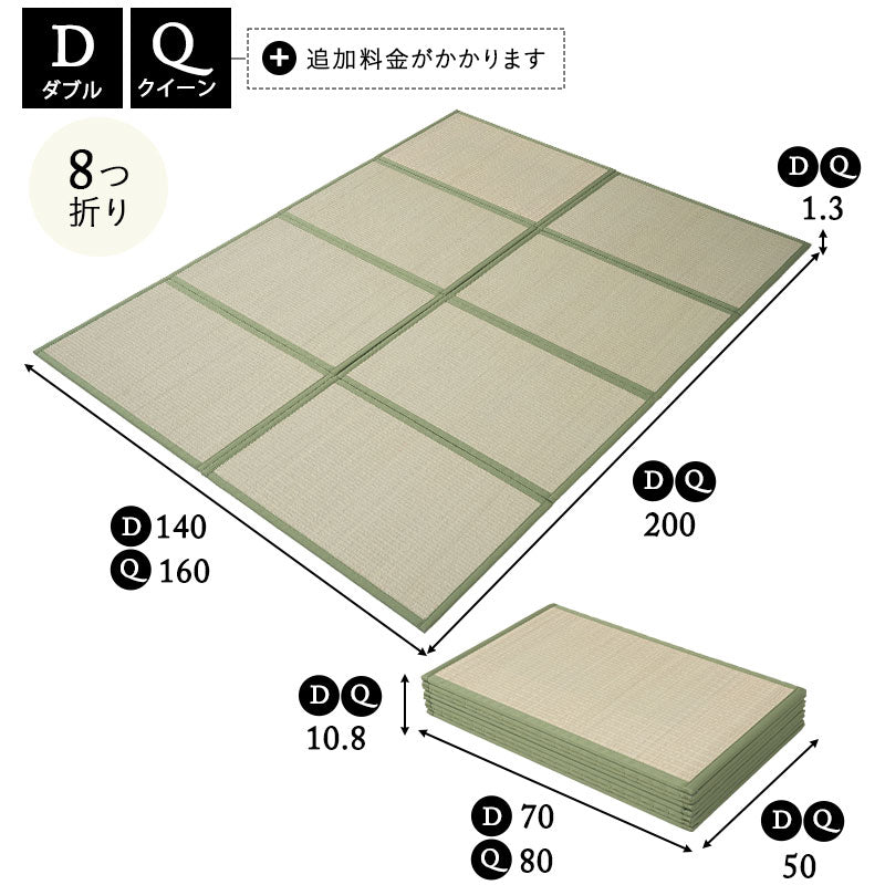 畳マットレス 畳マット い草マットレス 折りたたみ 4つ折り 8つ折り 天然い草 防カビ 消臭 空気洗浄 調湿 吸汗 コンパクト 敷くだけ