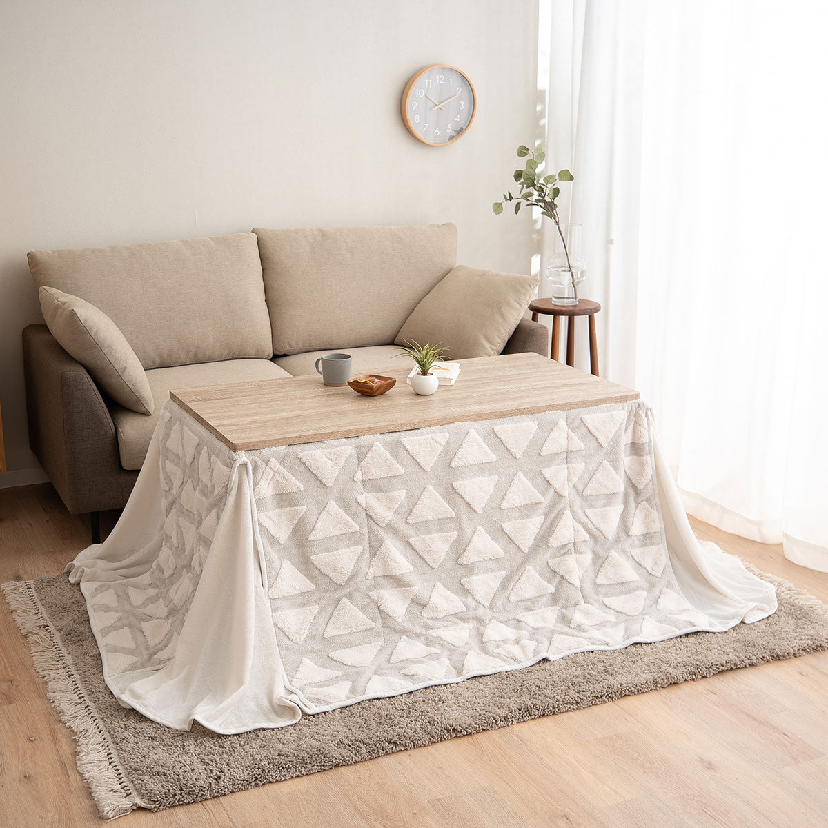 ボアジャガード こたつ布団 ハイタイプこたつ用 幅80cm 幅120cm 長方形 省スペース こたつ掛け布団 北欧柄