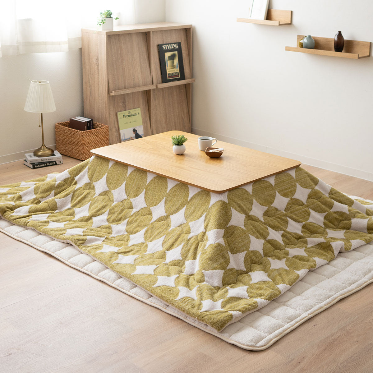 こたつ掛け布団 ジャガードカチオン こたつ布団 あったか 寒さ対策 防寒対策 (北欧柄・無地)