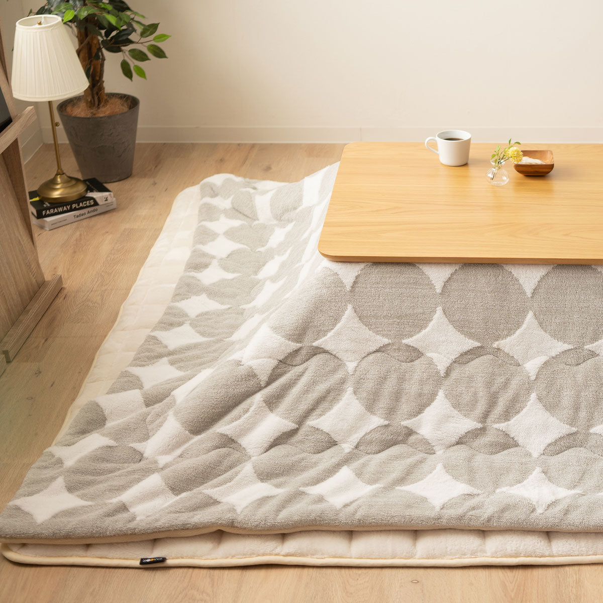 こたつ掛け布団 ジャガードカチオン こたつ布団 あったか 寒さ対策 防寒対策 (北欧柄・無地)