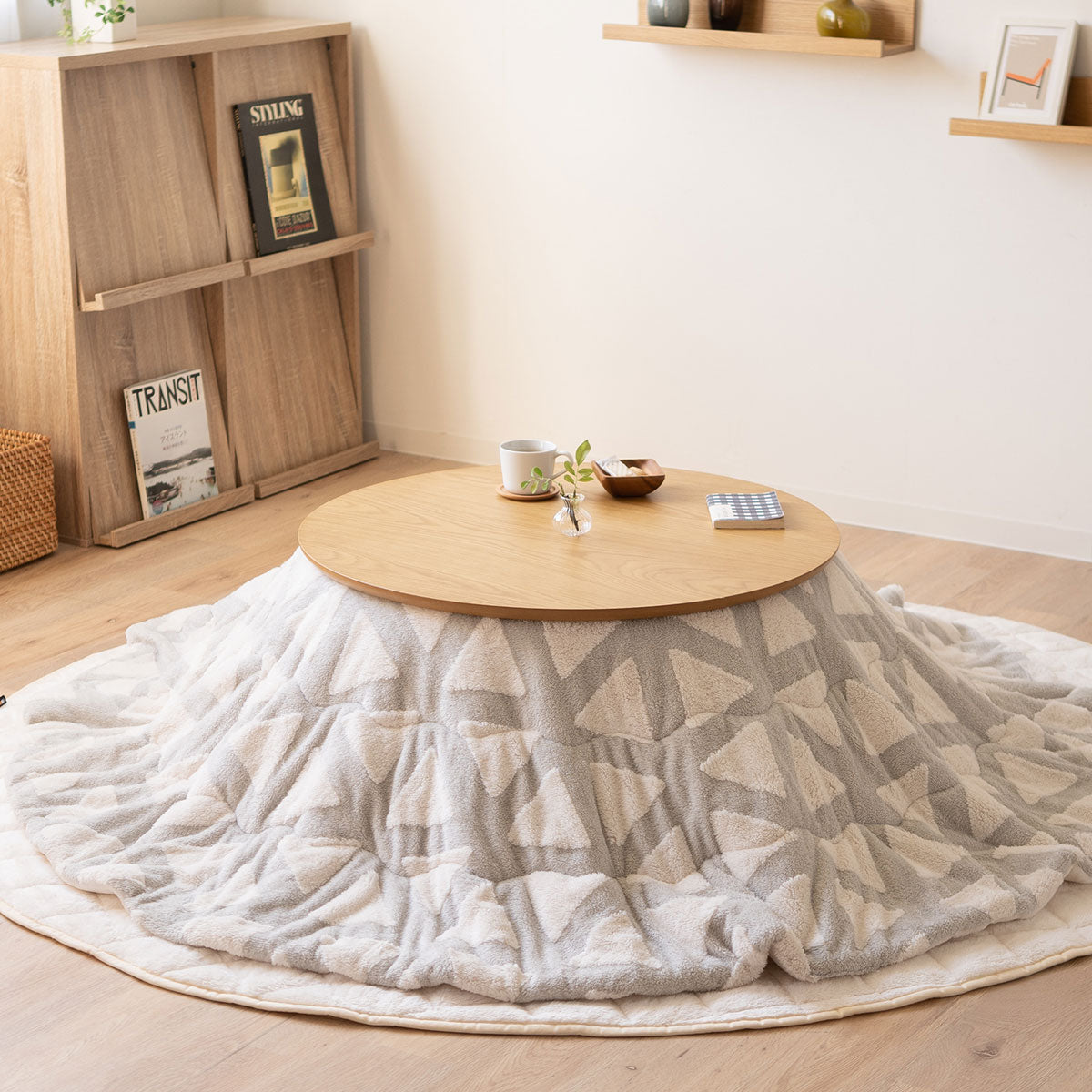 こたつ掛け布団 ジャガードカチオン こたつ布団 あったか 寒さ対策 防寒対策 (北欧柄・無地)