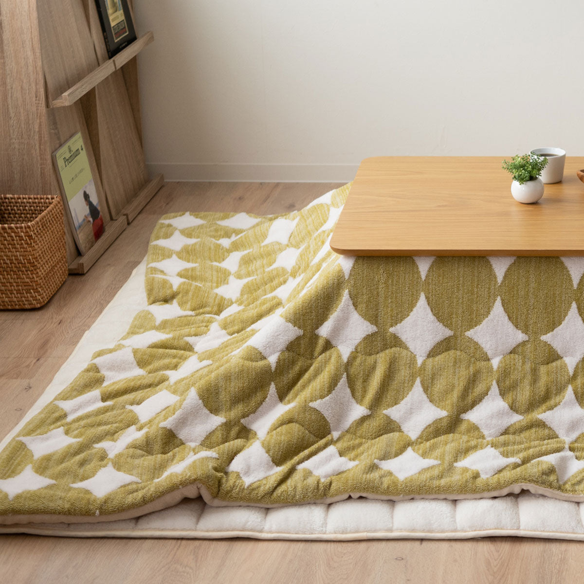 こたつ掛け布団 ジャガードカチオン こたつ布団 あったか 寒さ対策 防寒対策 (北欧柄・無地)