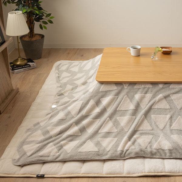 こたつ 上掛けカバー ボアジャガード ジャガードカチオン 布団カバー マルチカバー あったか 寒さ対策 防寒対策 (北欧柄・無地)