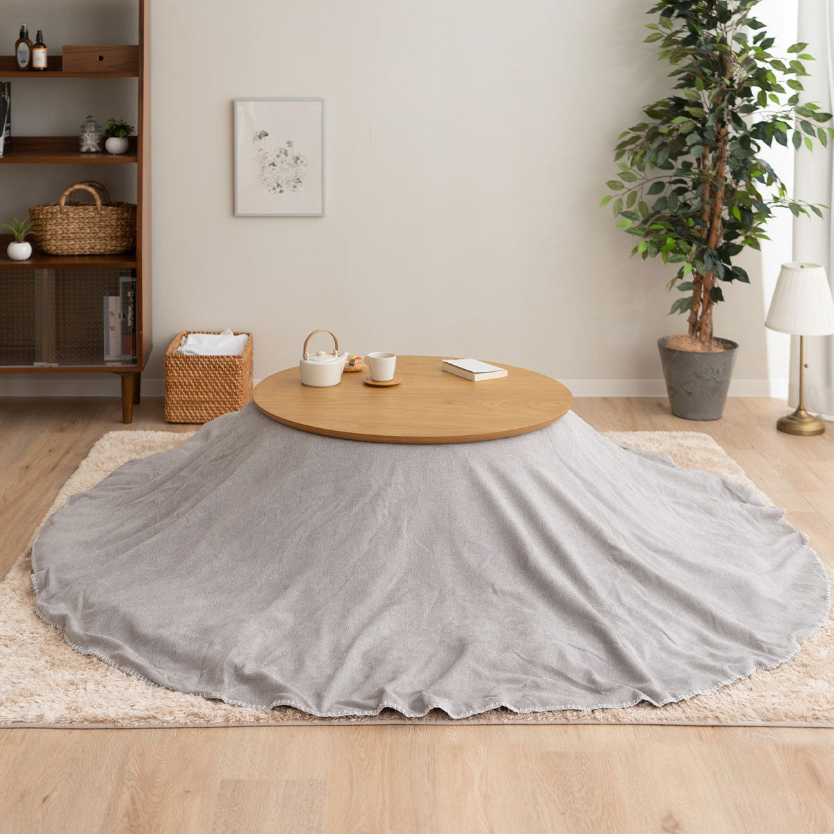 こたつ 上掛けカバー ボアジャガード ジャガードカチオン 布団カバー マルチカバー あったか 寒さ対策 防寒対策 (北欧柄・無地)