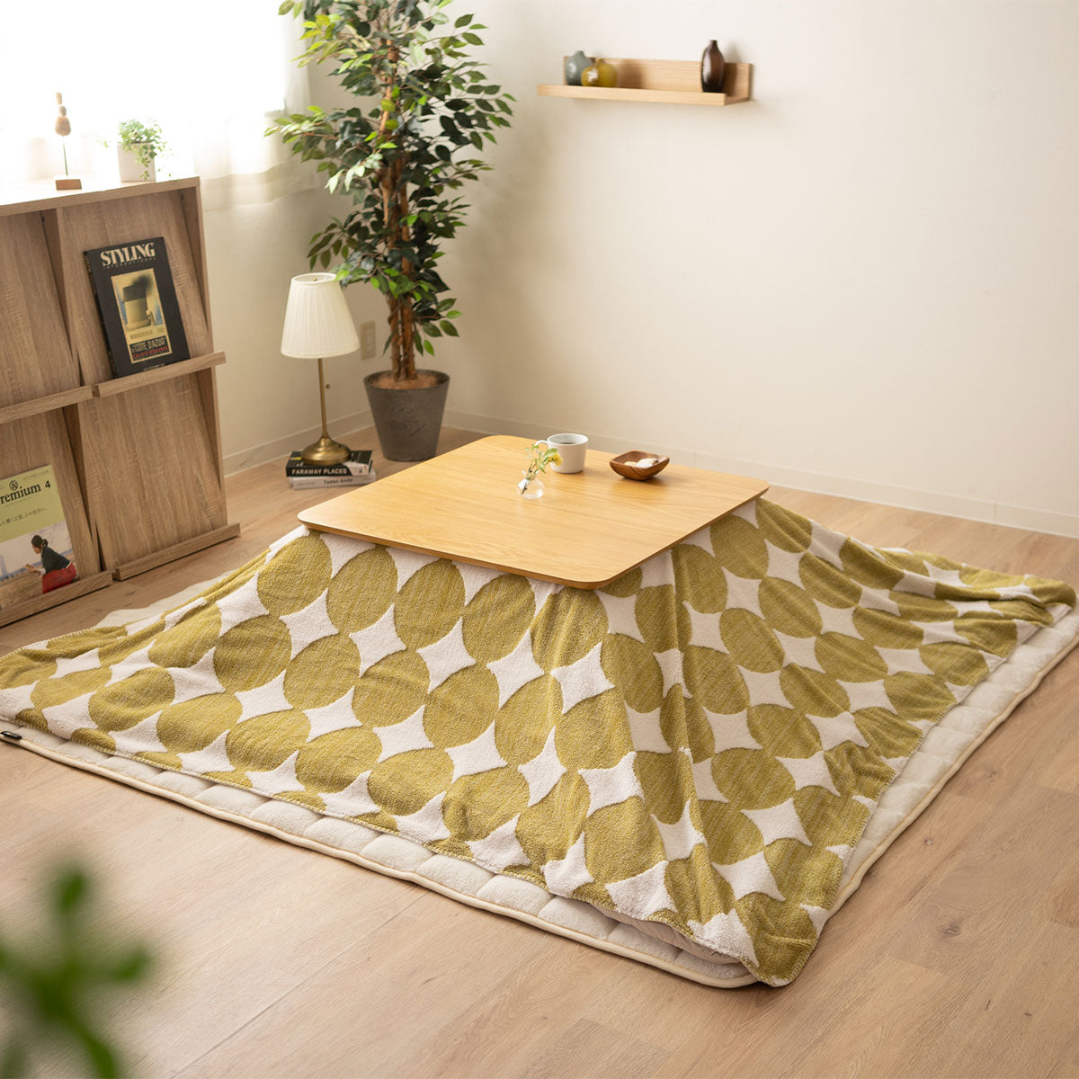 こたつ 上掛けカバー ボアジャガード ジャガードカチオン 布団カバー マルチカバー あったか 寒さ対策 防寒対策 (北欧柄・無地)